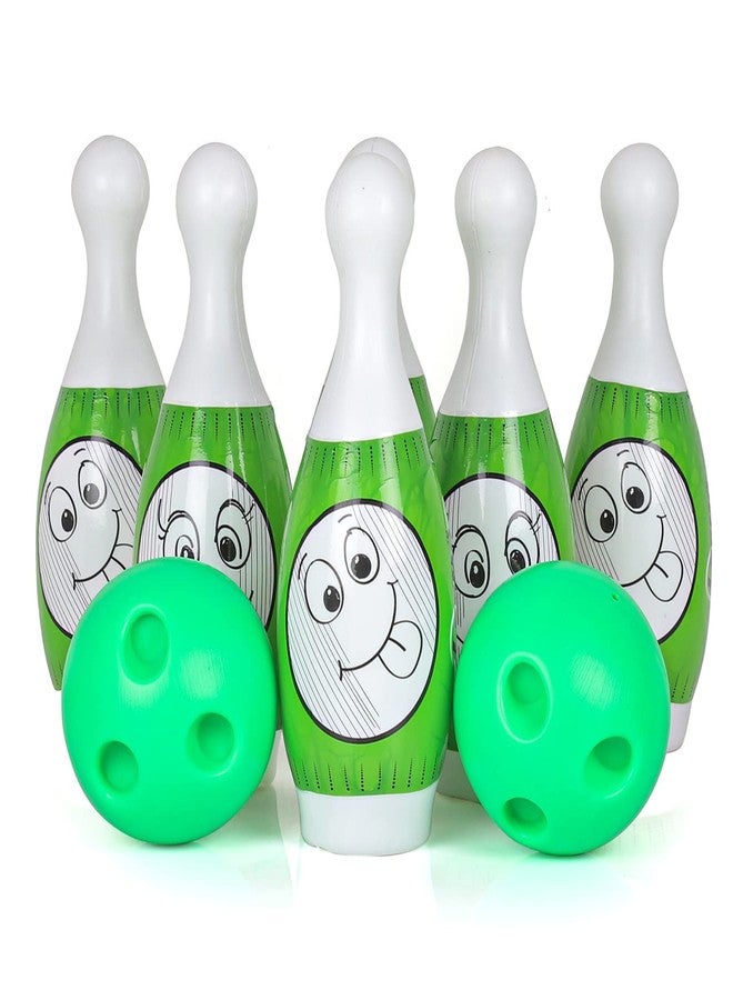 DECODAZZ Bowling Game for Kids 6 Pin 2 Balls Bowling Set for Kids Games Indoor Outdoor Play for Boys Girls (Green) - Image 1